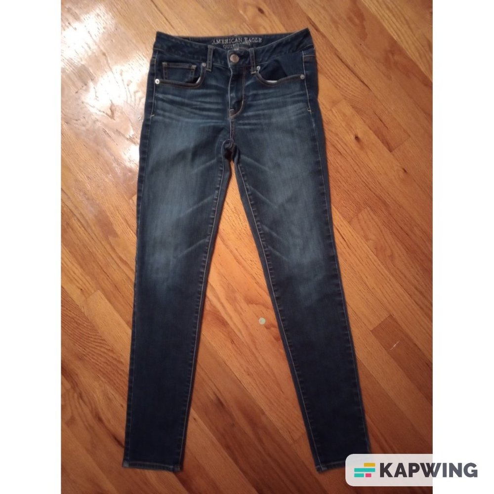 American Eagle Outfitters Size 4 Skinny Super Stretch Womens Jeans Waist: 26"